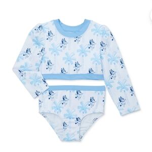 B1G1@50%Off- Bluey Toddler Girl Rashguard Swim Set